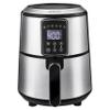Crux 3QT Digital Air Fryer, Faster Pre-Heat, No-Oil Frying, Fast Healthy Evenly Cooked Meal Every Time, Dishwasher Safe Non Stick Pan and Crisping Tray for Easy Clean Up, Stainless Steel view 1