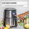 Crux 3QT Digital Air Fryer, Faster Pre-Heat, No-Oil Frying, Fast Healthy Evenly Cooked Meal Every Time, Dishwasher Safe Non Stick Pan and Crisping Tray for Easy Clean Up, Stainless Steel view 2