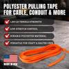 Cajun Tie Downs Pull Line 1/2 Inch, 1,200 lb, Flat Polyester Pulling Tape, Conduit Wire Pulling, Made in USA, Orange, 3000 ft view 2