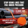 Cajun Tie Downs Pull Line 1/2 Inch, 1,200 lb, Flat Polyester Pulling Tape, Conduit Wire Pulling, Made in USA, Orange, 3000 ft view 3