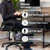 Mind Reader Gel Memory Foam Seat Cushion with Tailbone Cutout, Air-Cloud Technology, Ergonomic Support for Office Chair, Car, Sciatica, Coccyx & Hip Pain Relief, Black view 2