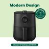 BELLA 2.9QT Manual Air Fryer, No Pre-Heat Needed, No-Oil Frying, Fast Healthy Evenly Cooked Meal Every Time, Removeable Dishwasher Safe Non Stick Pan and Crisping Tray for Easy Clean Up, Matte Black view 2