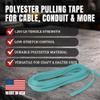 Cajun Tie Downs Pull Line 1/2 Inch, 1,200 lb, Flat Polyester Pulling Tape, Conduit Wire Pulling, Made in USA, Turquoise, 3000 ft view 2