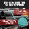 Cajun Tie Downs Pull Line 1/2 Inch, 1,200 lb, Flat Polyester Pulling Tape, Conduit Wire Pulling, Made in USA, Turquoise, 3000 ft view 3