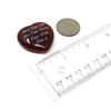 Innovative Surface Art Agate Stone Heart 35mm x 10mm Custom Engraved Personalized - No Holes - Pocket Love Stone - Party Favors - Gifts - Puff (Carnelian) view 2