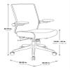 Space Seating 867 Series Adjustable Manager's Chair with Breathable Mesh Back, Lumbar Support and Padded Flip Arms, Black Fabric Seat with Silver Nylon Base view 3