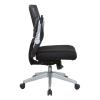 Space Seating 867 Series Adjustable Manager's Chair with Breathable Mesh Back, Lumbar Support and Padded Flip Arms, Black Fabric Seat with Silver Nylon Base view 4