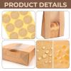 Twdrer 50 Pack Large Kraft Paper Bread Loaf Bag with Clear Front Window,Tin Tie Tab Lock Brown Bakery Coffee Cookie Treat Packaging Bags with 60 PCS Label Seal stickers(14" x 8.3" x 3.5") view 3
