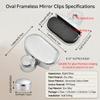 4 Pcs Zinc Alloy Frameless Mirror Clips Oval Floating Glass Mirror Mounting Brackets Heavy Duty Wall Mount Mirror Holder Clips for Bathroom Fit 3mm to 5mm Thick Glass view 2