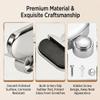4 Pcs Zinc Alloy Frameless Mirror Clips Oval Floating Glass Mirror Mounting Brackets Heavy Duty Wall Mount Mirror Holder Clips for Bathroom Fit 3mm to 5mm Thick Glass view 3
