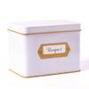 White Recipe Box with 24 4x6 Recipe Cards and 12 Dividers - Recipe Tin for 4 X 6 Inches Recipe Cards view 1