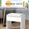Ottoman Footrest Stool,H-Shaped Connection,Wear-Resistant Hardware,Solid Wood Ottoman Small Stool Change Shoes Bench Living Room Bedroom view 3