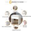 Ottoman Footrest Stool,H-Shaped Connection,Wear-Resistant Hardware,Solid Wood Ottoman Small Stool Change Shoes Bench Living Room Bedroom view 4