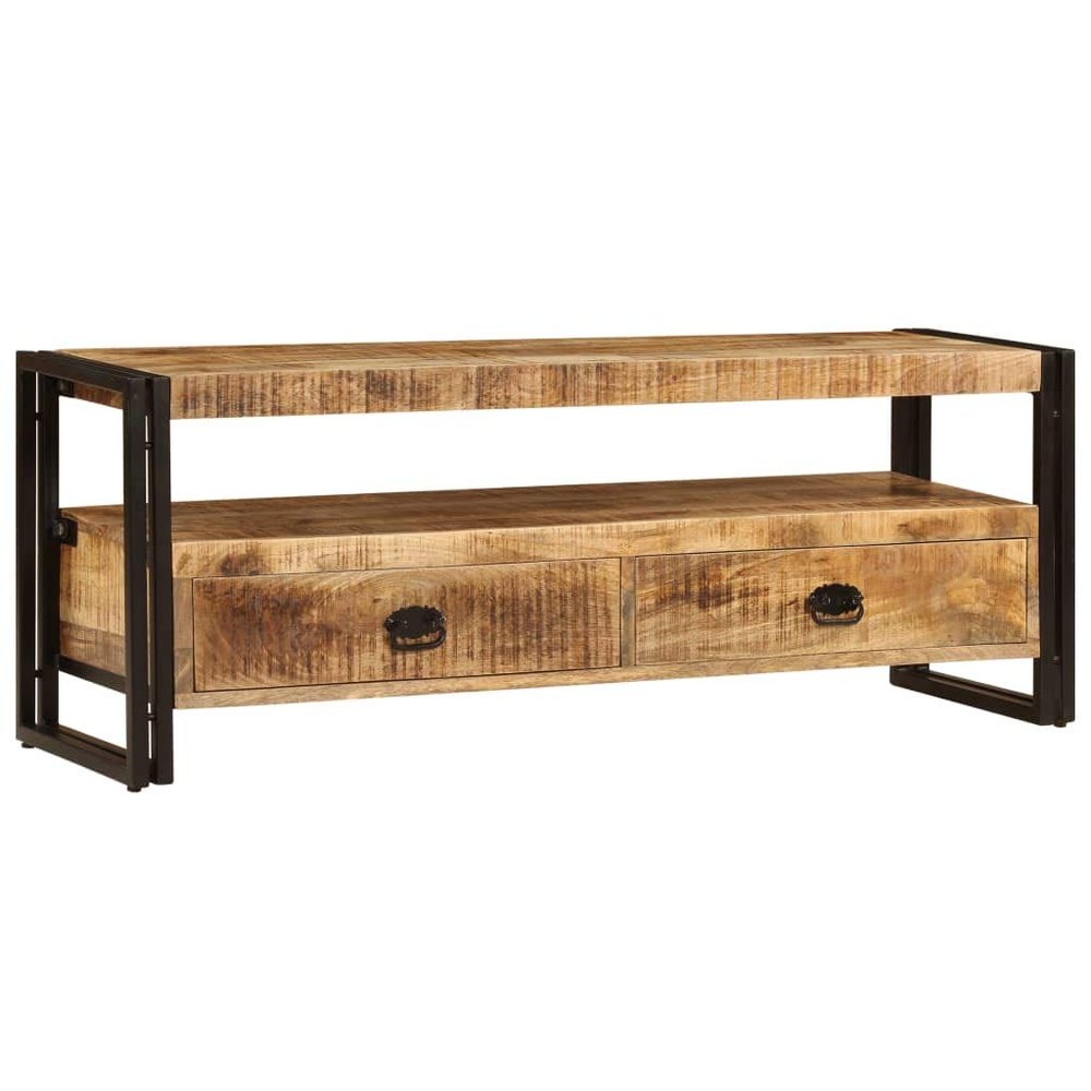 FAMIROSA Reclaimed Wood TV Stand Storage Cabinet with 2 Drawers, TV Cabinet TV Table Antique-Style 47.2x13.8x17.7