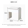 Ottoman Footrest Stool,H-Shaped Connection,Wear-Resistant Hardware,Solid Wood Ottoman Small Stool Change Shoes Bench Living Room Bedroom view 2