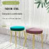 Wowdawn Vanity Stool,with Metal Legs,Upholstered Seat Padded Bench Piano Seat Shoe Bench Modern Makeup Dressing Stool,Load 100kg,Easy Assembly view 3