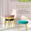 Wowdawn Vanity Stool,with Metal Legs,Upholstered Seat Padded Bench Piano Seat Shoe Bench Modern Makeup Dressing Stool,Load 100kg,Easy Assembly view 4