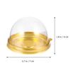 Cabilock 300pcs Transparent Moon Cake Wrapping Tray Round Plastic Dessert Packing Box for Bakery Sturdy Sealing Design for Home and Store Use for Moon Cake and Dessert Packaging view 2