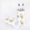 Icegrey Modern Design 4 Piece Bathroom Accessory Set Luxury Bath Accessories Bath Set Lotion Bottles,Toothbrush Holder,Tooth Mug,Soap Dish,Toilet Brush,Trash Can,Leaf view 2