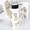Icegrey Modern Design 4 Piece Bathroom Accessory Set Luxury Bath Accessories Bath Set Lotion Bottles,Toothbrush Holder,Tooth Mug,Soap Dish,Toilet Brush,Trash Can,Leaf view 3