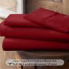 Neighbourhood Home My-100%-Certified-Giza-Cotton-Pillow-Sheet, Giza Egyptian Sheet Set RV King Size, Soft Sateen Weave, Breathable Fabric, Fits Upto 10-Inch Deep Pocket - RV King, Burgundy view 2
