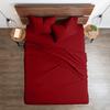 Neighbourhood Home My-100%-Certified-Giza-Cotton-Pillow-Sheet, Giza Egyptian Sheet Set RV King Size, Soft Sateen Weave, Breathable Fabric, Fits Upto 10-Inch Deep Pocket - RV King, Burgundy view 3