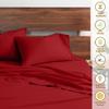 Neighbourhood Home My-100%-Certified-Giza-Cotton-Pillow-Sheet, Giza Egyptian Sheet Set RV King Size, Soft Sateen Weave, Breathable Fabric, Fits Upto 10-Inch Deep Pocket - RV King, Burgundy view 4