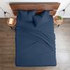 Neighbourhood Home My-100%-Certified-Giza-Cotton-Pillow-Sheet, Giza Egyptian Sheet Set King Size, Soft Sateen Weave, Breathable Fabric, Fits Upto 10-Inch Deep Pocket - King, Mediterranean Blue view 3