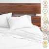 Neighbourhood Home My-100%-Certified-Giza-Cotton-Pillow-Sheet, Giza Egyptian Sheet Set RV King Size, Soft Sateen Weave, Breathable Fabric, Fits Upto 10-Inch Deep Pocket - RV King, White view 4