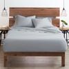 My-100%-Certified-Giza-Cotton-Pillow-Sheet, Giza Egyptian Sheet Set Split King Size Size, Soft Sateen Weave, Breathable Fabric, Fits Upto 15-Inch Deep Pocket - Split King Size, Light Grey view 1