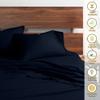Neighbourhood Home My-100%-Certified-Giza-Cotton-Pillow-Sheet, Giza Egyptian Sheet Set RV King Size, Soft Sateen Weave, Breathable Fabric, Fits Upto 10-Inch Deep Pocket - RV King, Navy Blue view 4