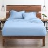 My-100%-Certified-Giza-Cotton-Pillow-Sheet, Giza Egyptian Sheet Set Split Flex Top King Size, Soft Sateen Weave, Breathable Fabric, Fits Upto 12-Inch Deep Pocket - Split Head King, Light Blue view 1
