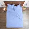 My-100%-Certified-Giza-Cotton-Pillow-Sheet, Giza Egyptian Sheet Set Split Flex Top King Size, Soft Sateen Weave, Breathable Fabric, Fits Upto 12-Inch Deep Pocket - Split Head King, Light Blue view 3