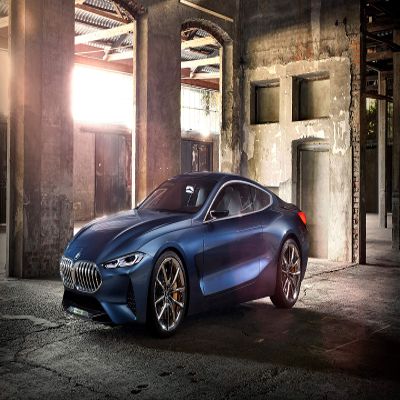 Iconic Arts Supercar Laminated 24x36 Poster: BMW 8 Series Luxury Car
