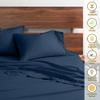 Neighbourhood Home My-100%-Certified-Giza-Cotton-Pillow-Sheet, Giza Egyptian Sheet Set King Size, Soft Sateen Weave, Breathable Fabric, Fits Upto 12-Inch Deep Pocket - King, Mediterranean Blue view 4