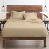 My-100%-Certified-Giza-Cotton-Pillow-Sheet, Giza Egyptian Sheet Set Split Flex Top King Size, Soft Sateen Weave, Breathable Fabric, Fits Upto 15-Inch Deep Pocket - Split Head King, Taupe view 1