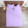 My-100%-Certified-Giza-Cotton-Pillow-Sheet, Giza Egyptian Sheet Set Split Flex Top King Size, Soft Sateen Weave, Breathable Fabric, Fits Upto 15-Inch Deep Pocket - Split Head King, Lilac view 3