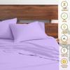 My-100%-Certified-Giza-Cotton-Pillow-Sheet, Giza Egyptian Sheet Set Split Flex Top King Size, Soft Sateen Weave, Breathable Fabric, Fits Upto 15-Inch Deep Pocket - Split Head King, Lilac view 4
