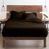 My-100%-Certified-Giza-Cotton-Pillow-Sheet, Giza Egyptian Sheet Set Split Flex Top King Size, Soft Sateen Weave, Breathable Fabric, Fits Upto 12-Inch Deep Pocket - Split Head King, Chocolate view 1