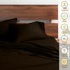 My-100%-Certified-Giza-Cotton-Pillow-Sheet, Giza Egyptian Sheet Set Split Flex Top King Size, Soft Sateen Weave, Breathable Fabric, Fits Upto 12-Inch Deep Pocket - Split Head King, Chocolate view 4