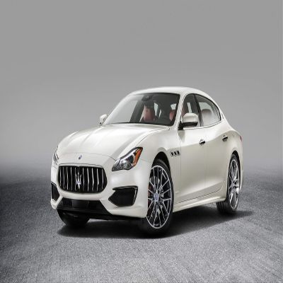 Iconic Arts Supercar 24x36 Laminated Poster: Maserati Quattroporte Granlusso White Luxury Car