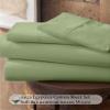 My-100%-Certified-Giza-Cotton-Pillow-Sheet, Giza Egyptian Sheet Set Split Flex Top King Size, Soft Sateen Weave, Breathable Fabric, Fits Upto 12-Inch Deep Pocket - Split Head King, Sage view 2
