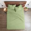 My-100%-Certified-Giza-Cotton-Pillow-Sheet, Giza Egyptian Sheet Set Split Flex Top King Size, Soft Sateen Weave, Breathable Fabric, Fits Upto 12-Inch Deep Pocket - Split Head King, Sage view 3