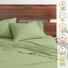 My-100%-Certified-Giza-Cotton-Pillow-Sheet, Giza Egyptian Sheet Set Split Flex Top King Size, Soft Sateen Weave, Breathable Fabric, Fits Upto 12-Inch Deep Pocket - Split Head King, Sage view 4