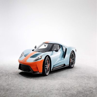 Iconic Arts Supercar Laminated 24x36 Poster: Ford GT Heritage Edition Luxury Muscle Car