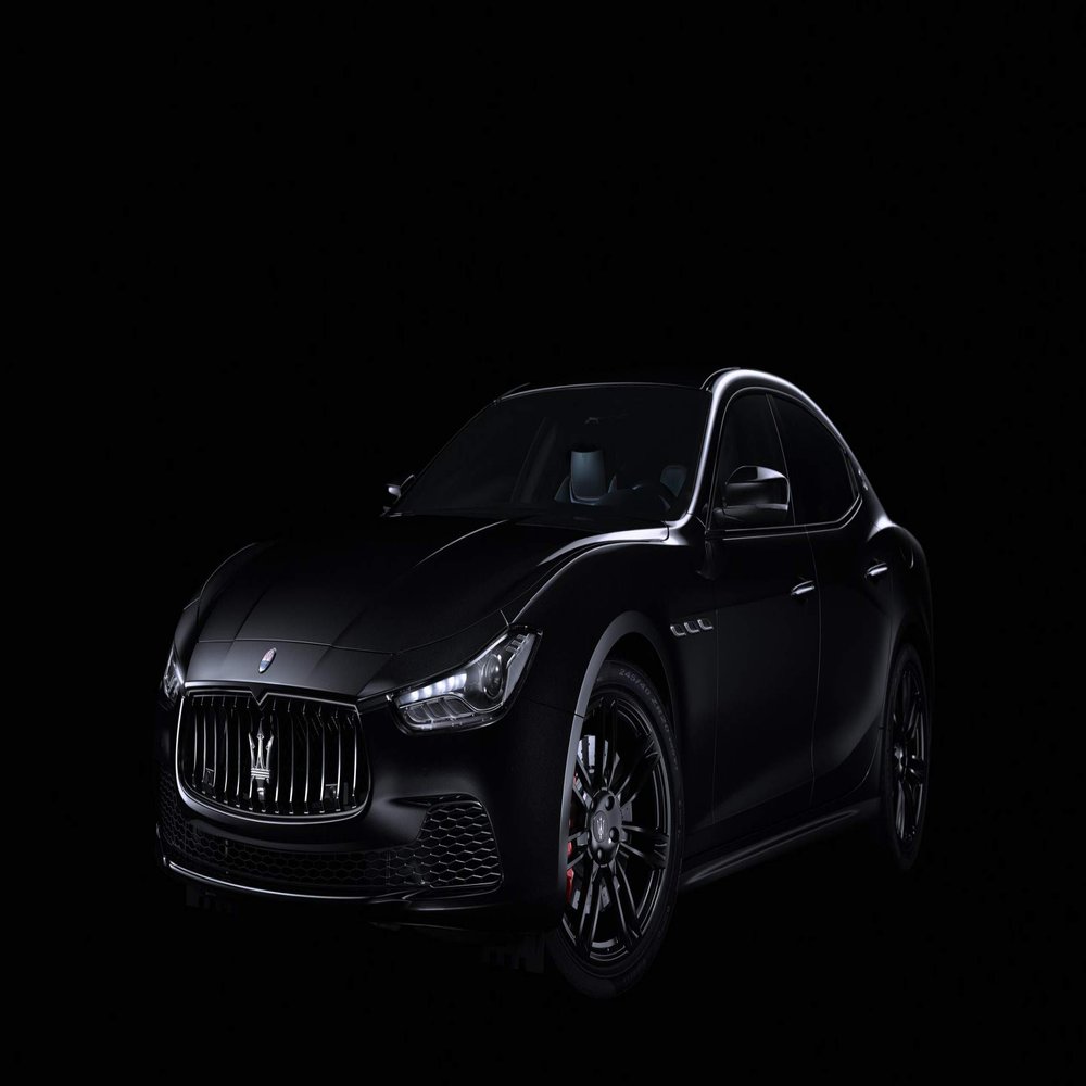 Iconic Arts Supercar 24x36 Laminated Poster: Maserati Ghibli Nerissimo New York Auto Show Luxury Car