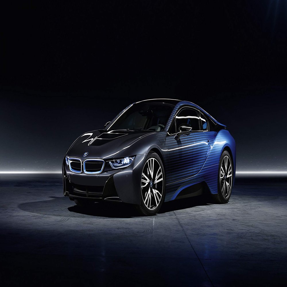 Iconic Arts Supercar Laminated 24x36 Poster: BMW i8 Garage Italia Paris Auto SHowLuxury Car