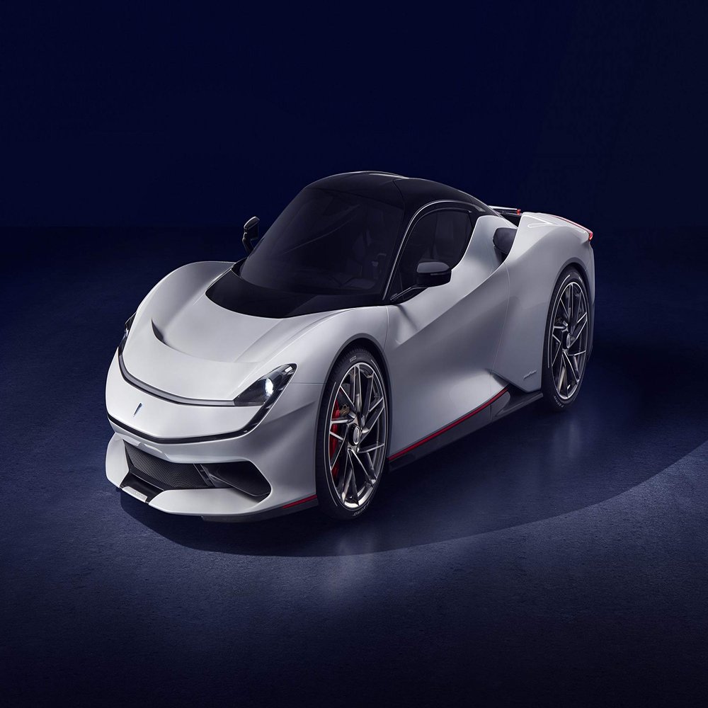 Iconic Arts Supercar Laminated 24x36 Poster: Pininfarina Battista Geneva Motor Show Luxury Car