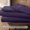 My-100%-Certified-Giza-Cotton-Pillow-Sheet, Giza Egyptian Sheet Set Split Flex Top King Size, Soft Sateen Weave, Breathable Fabric, Fits Upto 15-Inch Deep Pocket - Split Head King, Plum view 2