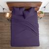 My-100%-Certified-Giza-Cotton-Pillow-Sheet, Giza Egyptian Sheet Set Split Flex Top King Size, Soft Sateen Weave, Breathable Fabric, Fits Upto 15-Inch Deep Pocket - Split Head King, Plum view 3